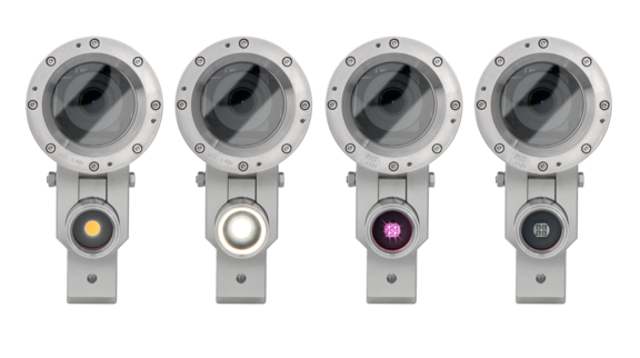 Kombigerät Kamera und Leuchte in einem: Weißlicht und IR-Variante 